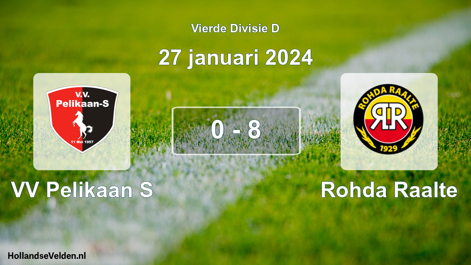 Total number of matches played: VV Pelikaan S - Rohda Raalte 0 - 8 (27 January 2024)