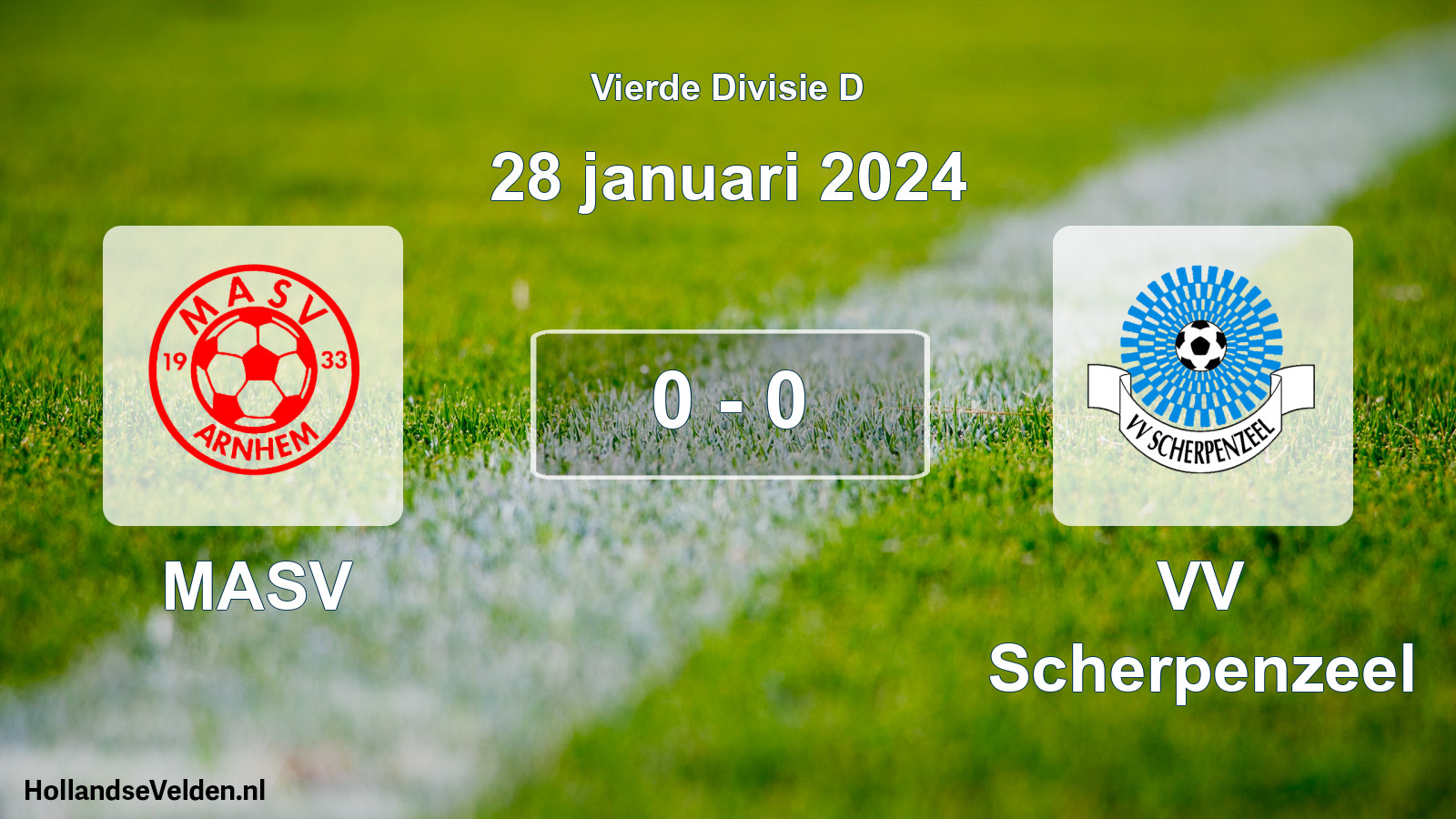 Total number of matches played: MASV - VV Scherpenzeel 0 - 0 (28 January 2024)