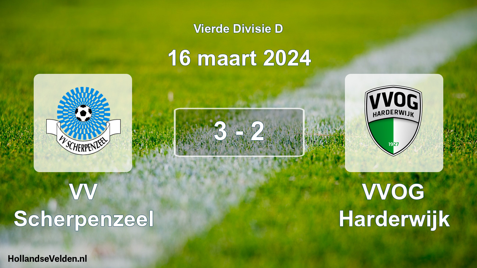 Total number of matches played: VV Scherpenzeel - VVOG Harderwijk 3 - 2 (16 March 2024)