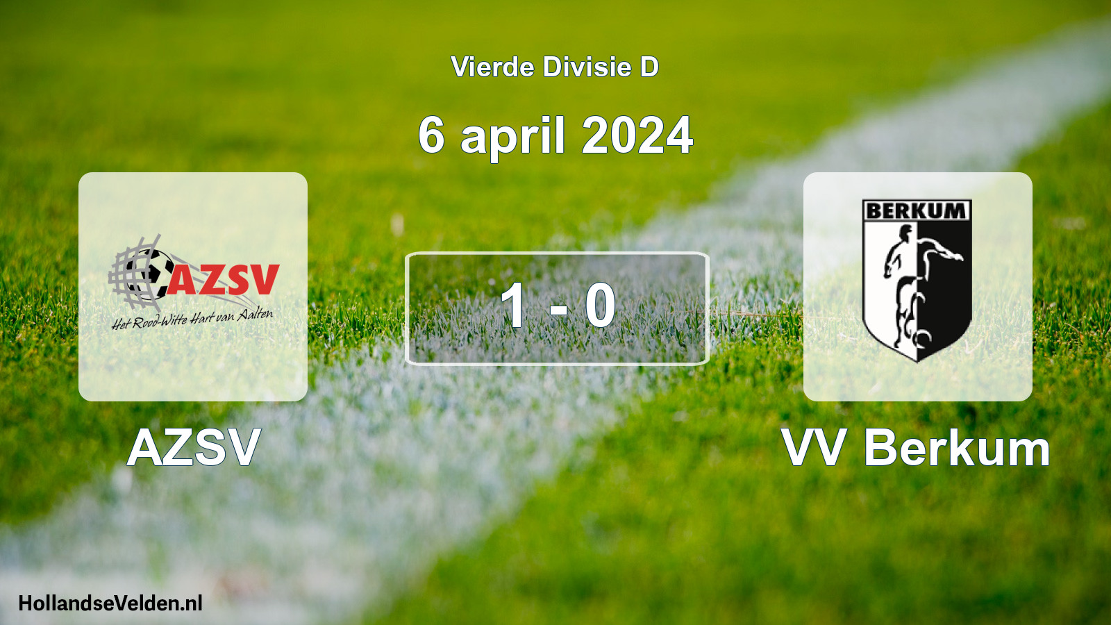 Total number of matches played: AZSV - VV Berkum 1 - 0 (6 April 2024)