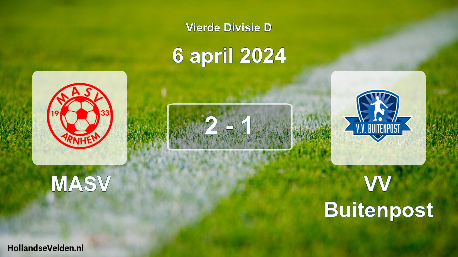 Total number of matches played: MASV - VV Buitenpost 2 - 1 (6 April 2024)