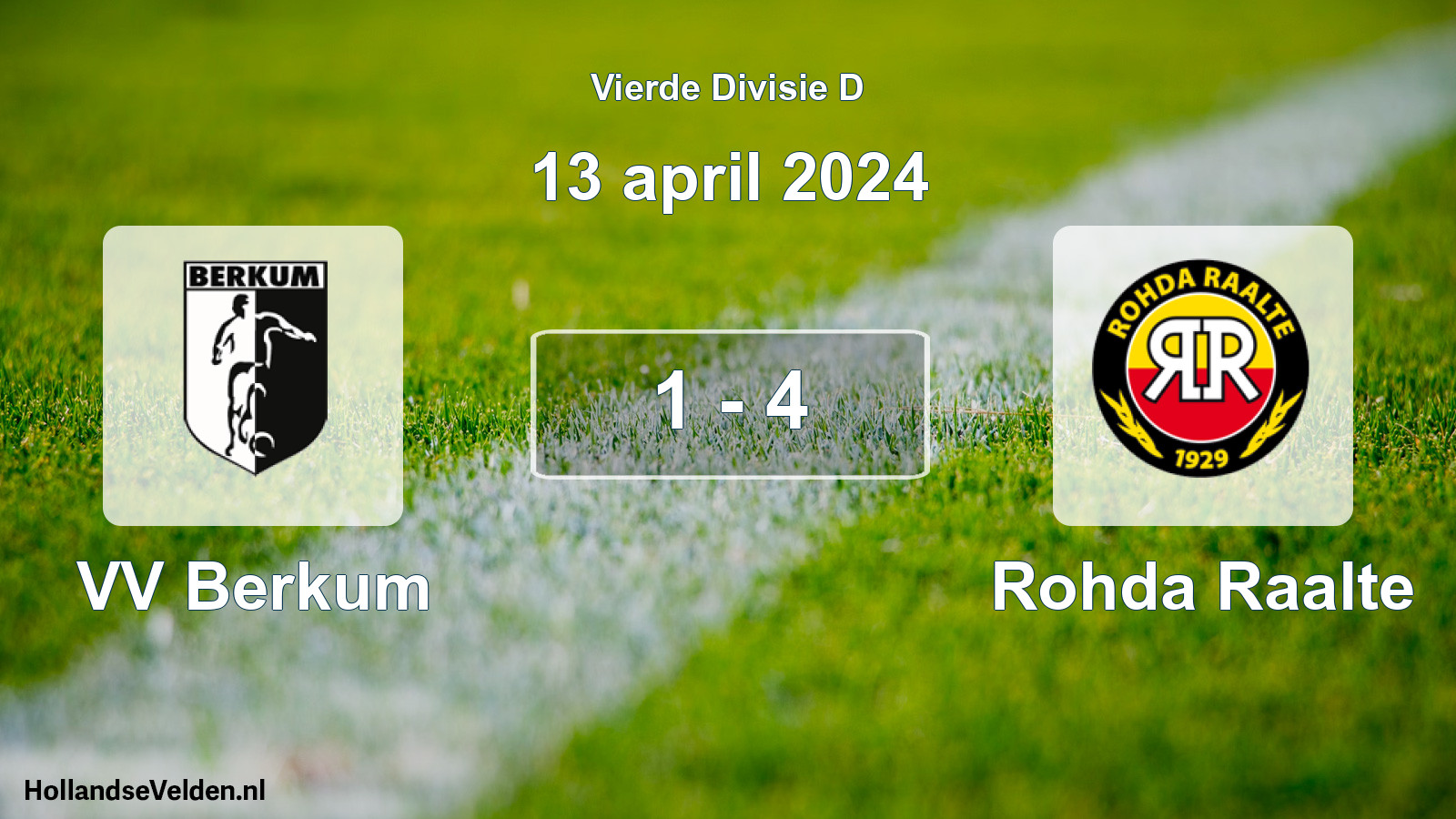 Total number of matches played: VV Berkum - Rohda Raalte 1 - 4 (13 April 2024)