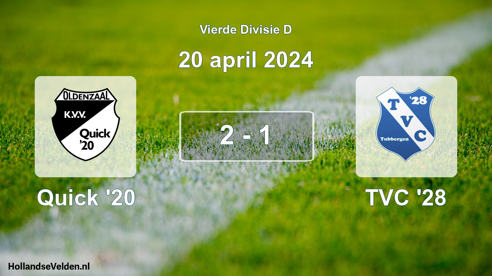 Total number of matches played: Quick '20 - TVC '28 2 - 1 (20 April 2024)