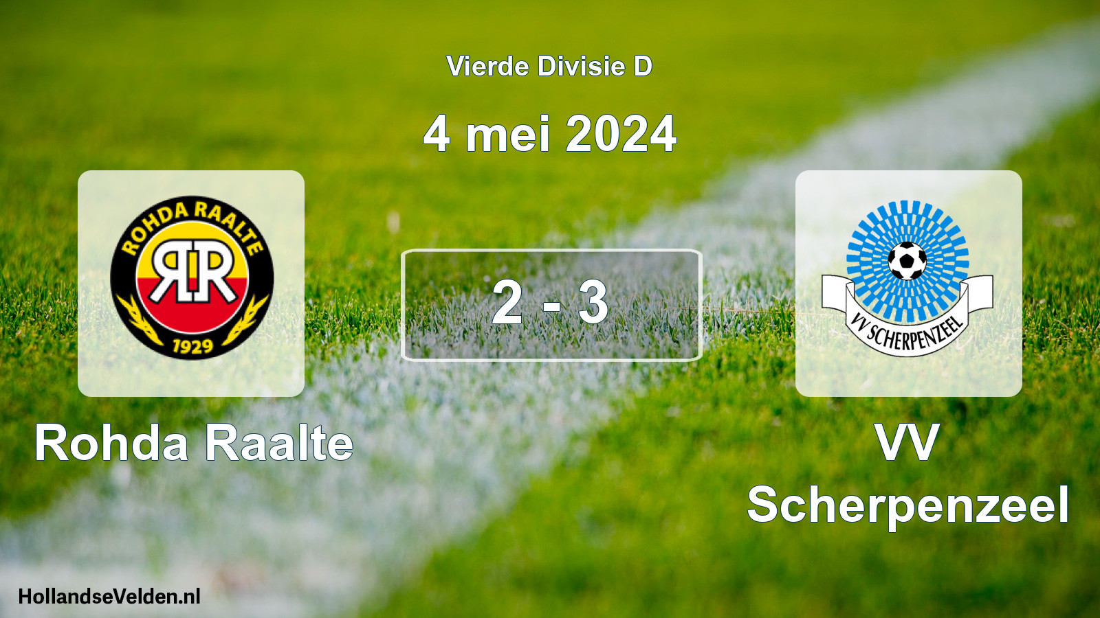 Total number of matches played: Rohda Raalte - VV Scherpenzeel 2 - 3 (4 May 2024)