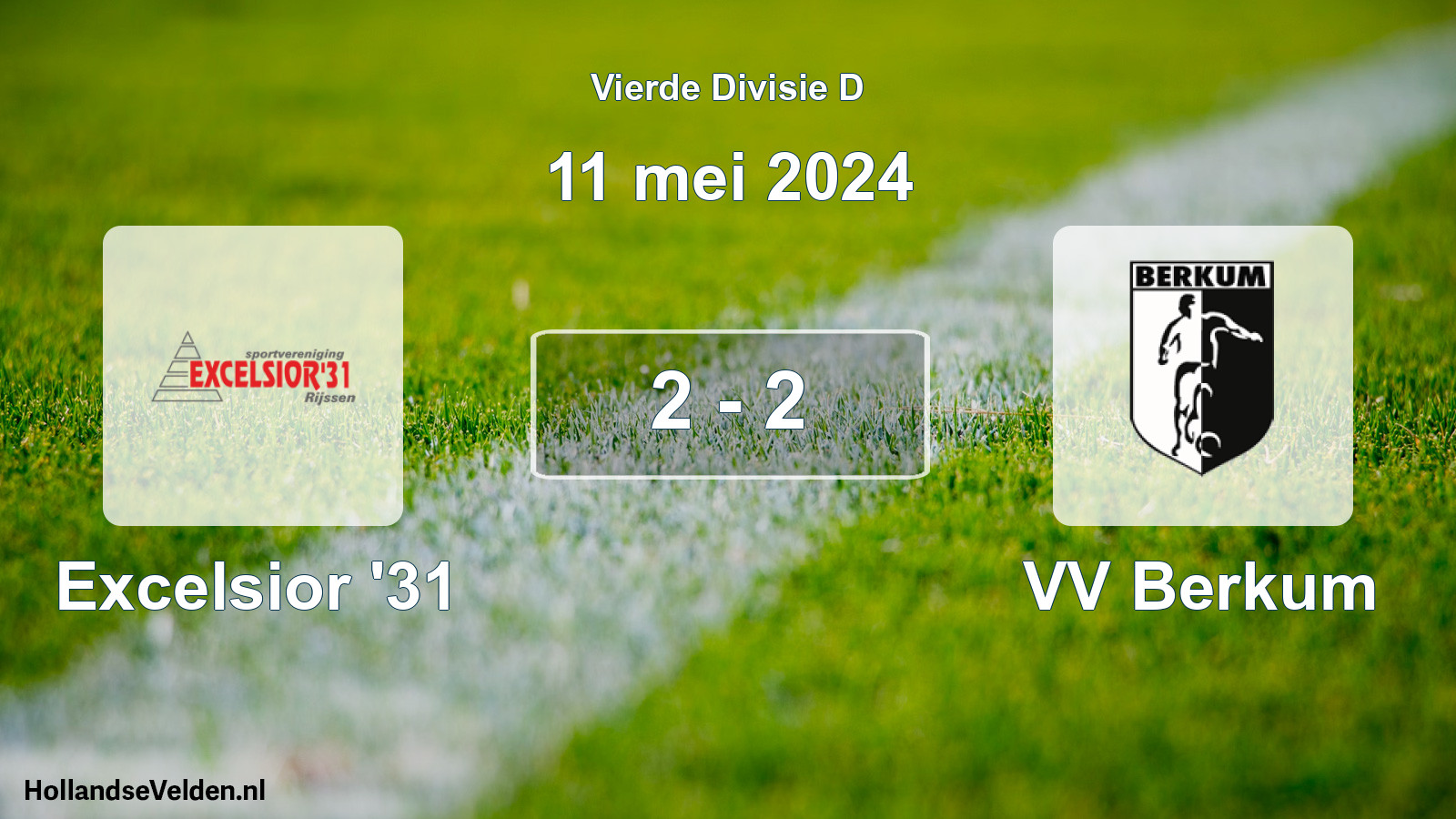 Total number of matches played: Excelsior '31 - VV Berkum 2 - 2 (11 May 2024)