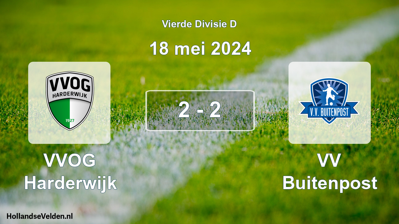 Total number of matches played: VVOG Harderwijk - VV Buitenpost 2 - 2 (18 May 2024)