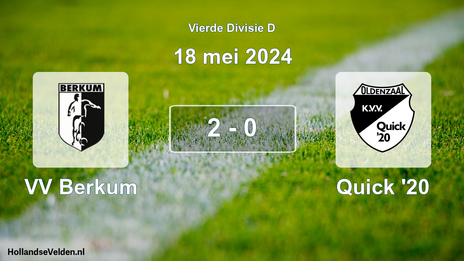 Total number of matches played: VV Berkum - Quick '20 2 - 0 (18 May 2024)
