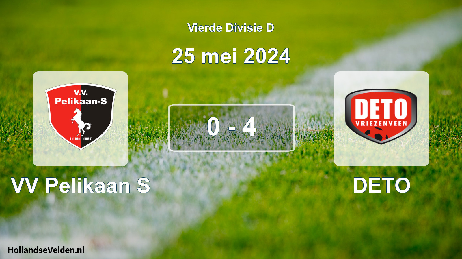 Total number of matches played: VV Pelikaan S - DETO 0 - 4 (25 May 2024)