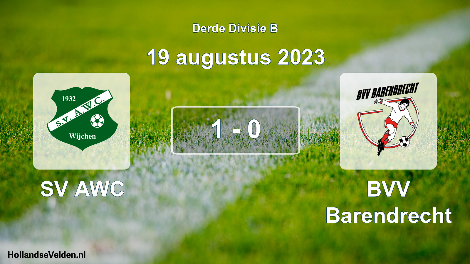 Total number of matches played: SV AWC - BVV Barendrecht 1 - 0 (19 August 2023)