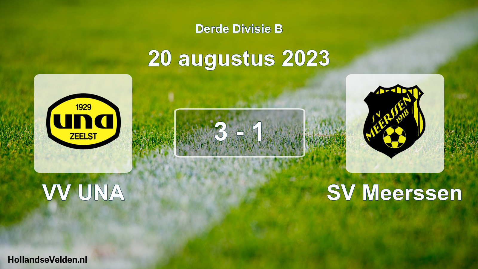 Total number of matches played: VV UNA - SV Meerssen 3 - 1 (20 August 2023)