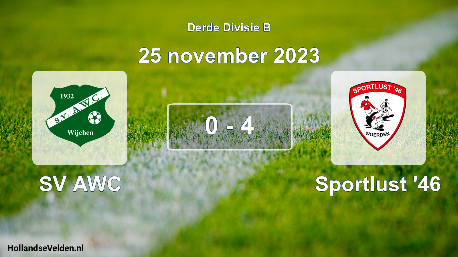Total number of matches played: SV AWC - Sportlust '46 0 - 4 (25 November 2023)