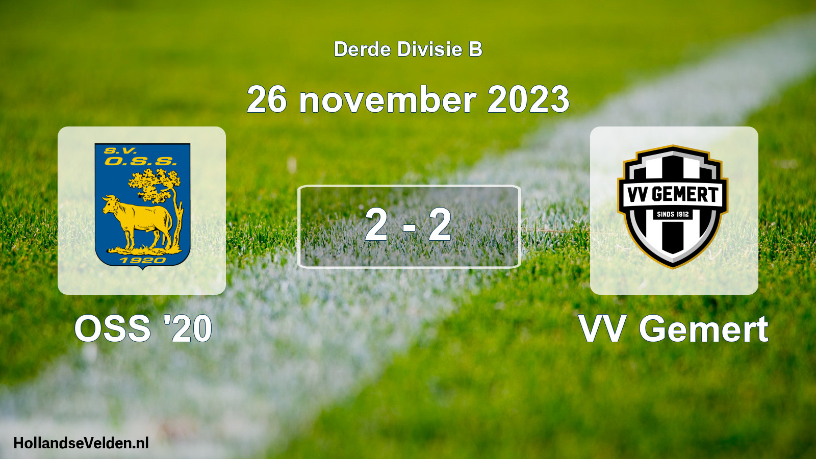 Total number of matches played: OSS '20 - VV Gemert 2 - 2 (26 November 2023)