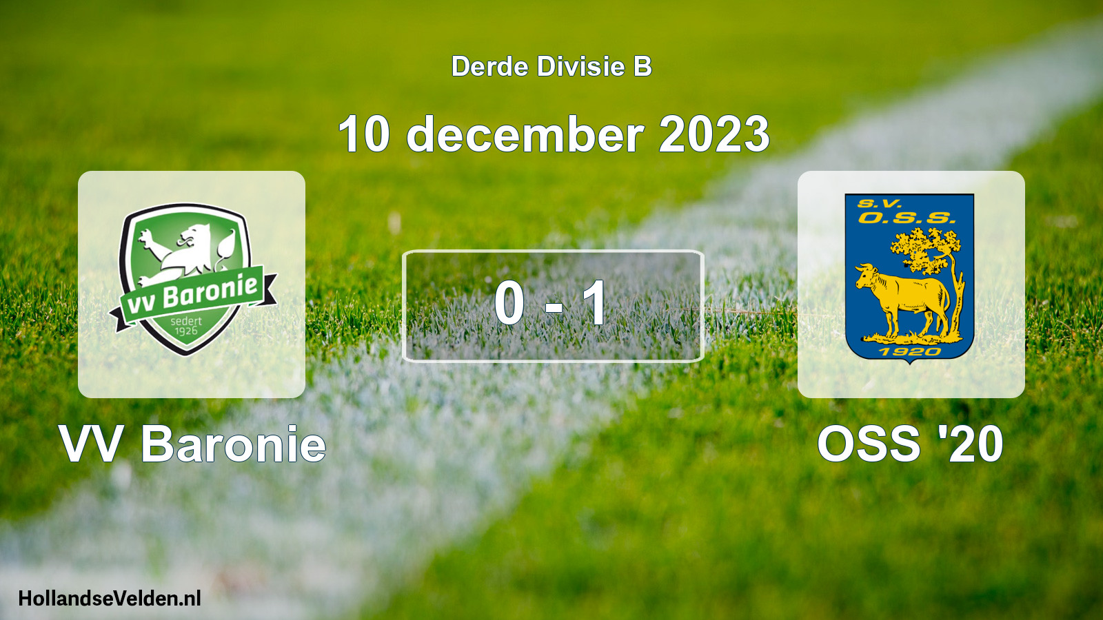 Total number of matches played: VV Baronie - OSS '20 0 - 1 (10 December 2023)