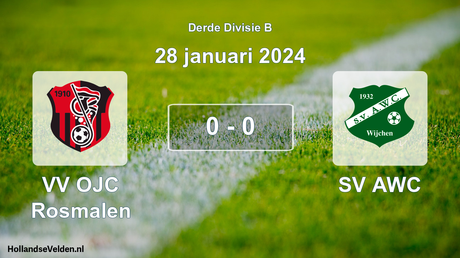 Total number of matches played: VV OJC Rosmalen - SV AWC 0 - 0 (28 January 2024)