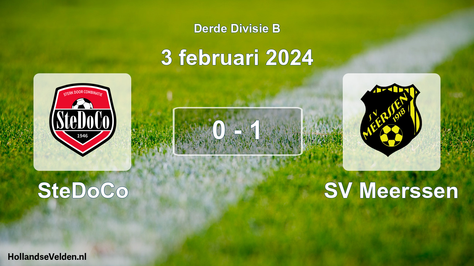 Total number of matches played: SteDoCo - SV Meerssen 0 - 1 (3 February 2024)
