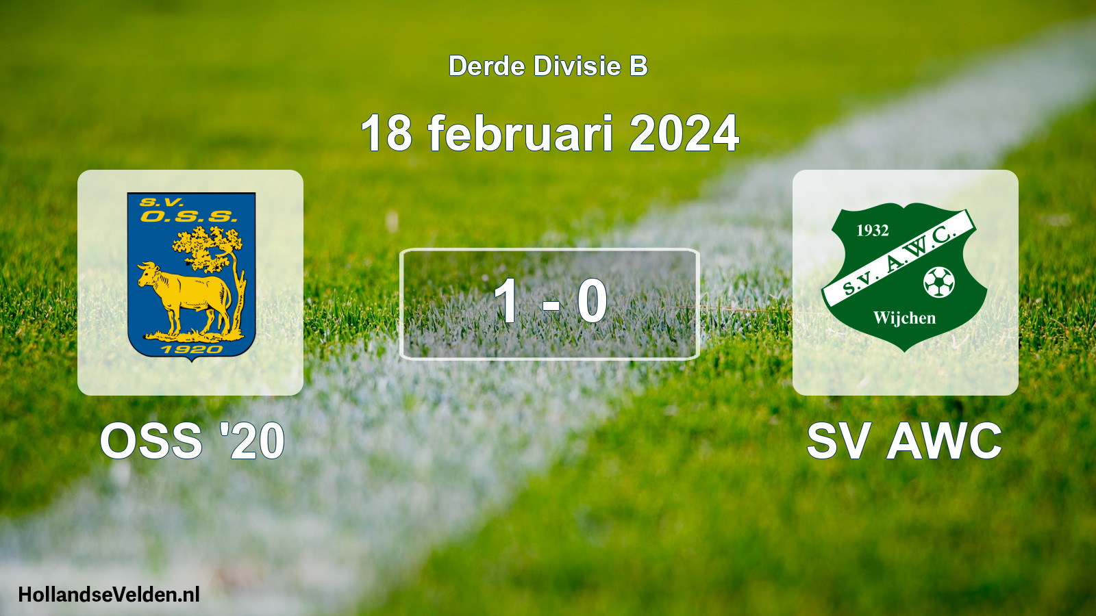 Total number of matches played: OSS '20 - SV AWC 1 - 0 (18 February 2024)