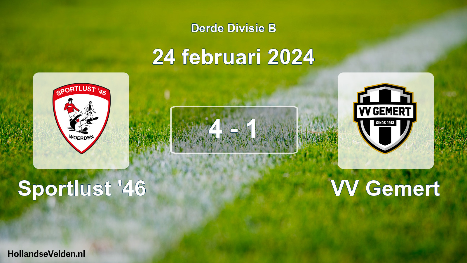 Total number of matches played: Sportlust '46 - VV Gemert 4 - 1 (24 February 2024)