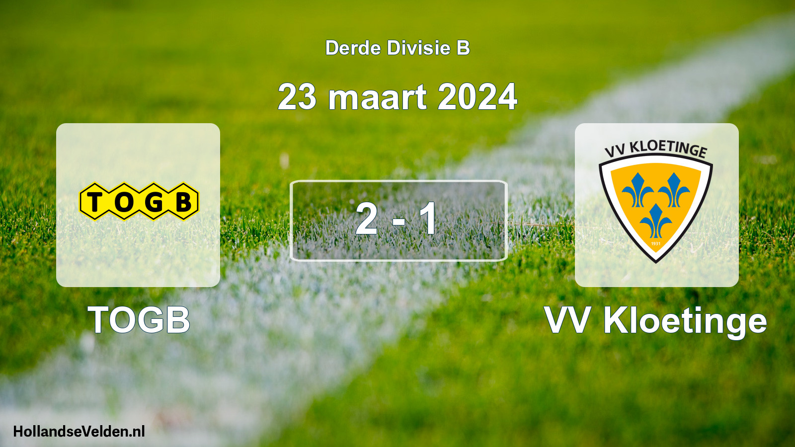 Total number of matches played: TOGB - VV Kloetinge 2 - 1 (23 March 2024)