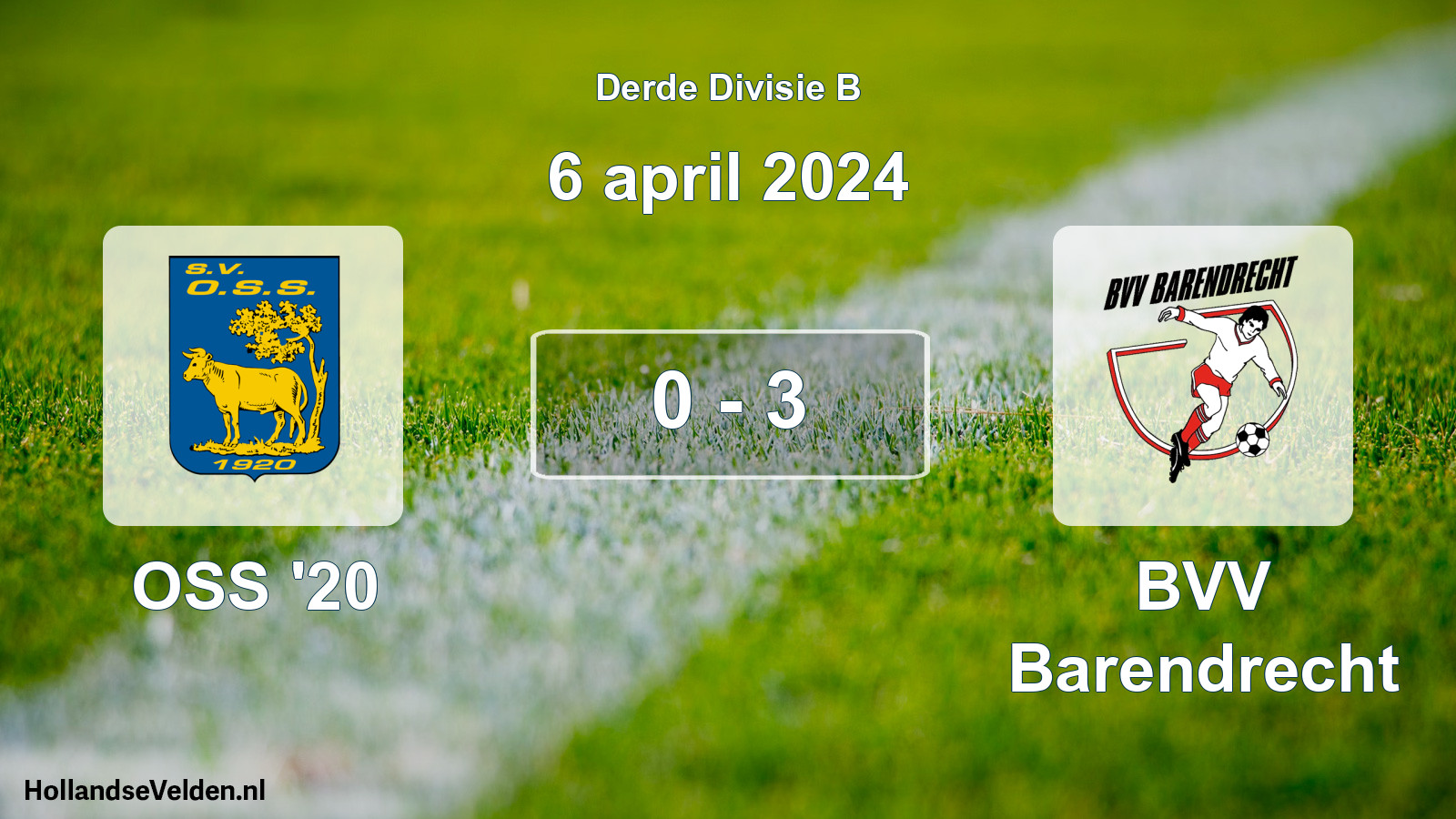 Total number of matches played: OSS '20 - BVV Barendrecht 0 - 3 (6 April 2024)