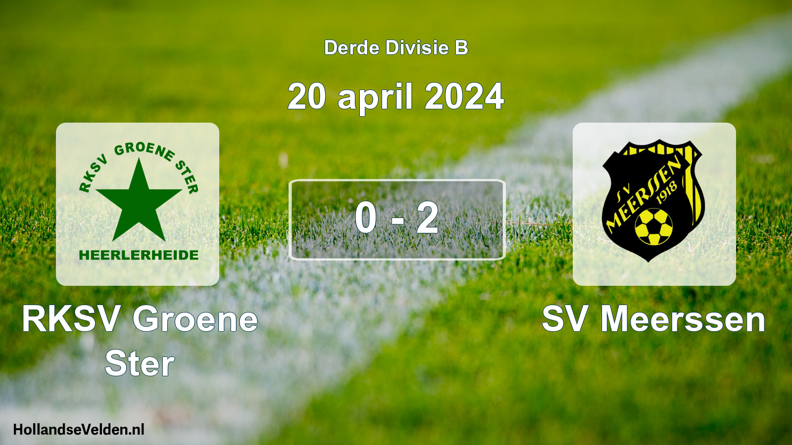 Total number of matches played: RKSV Groene Ster - SV Meerssen 0 - 2 (20 April 2024)