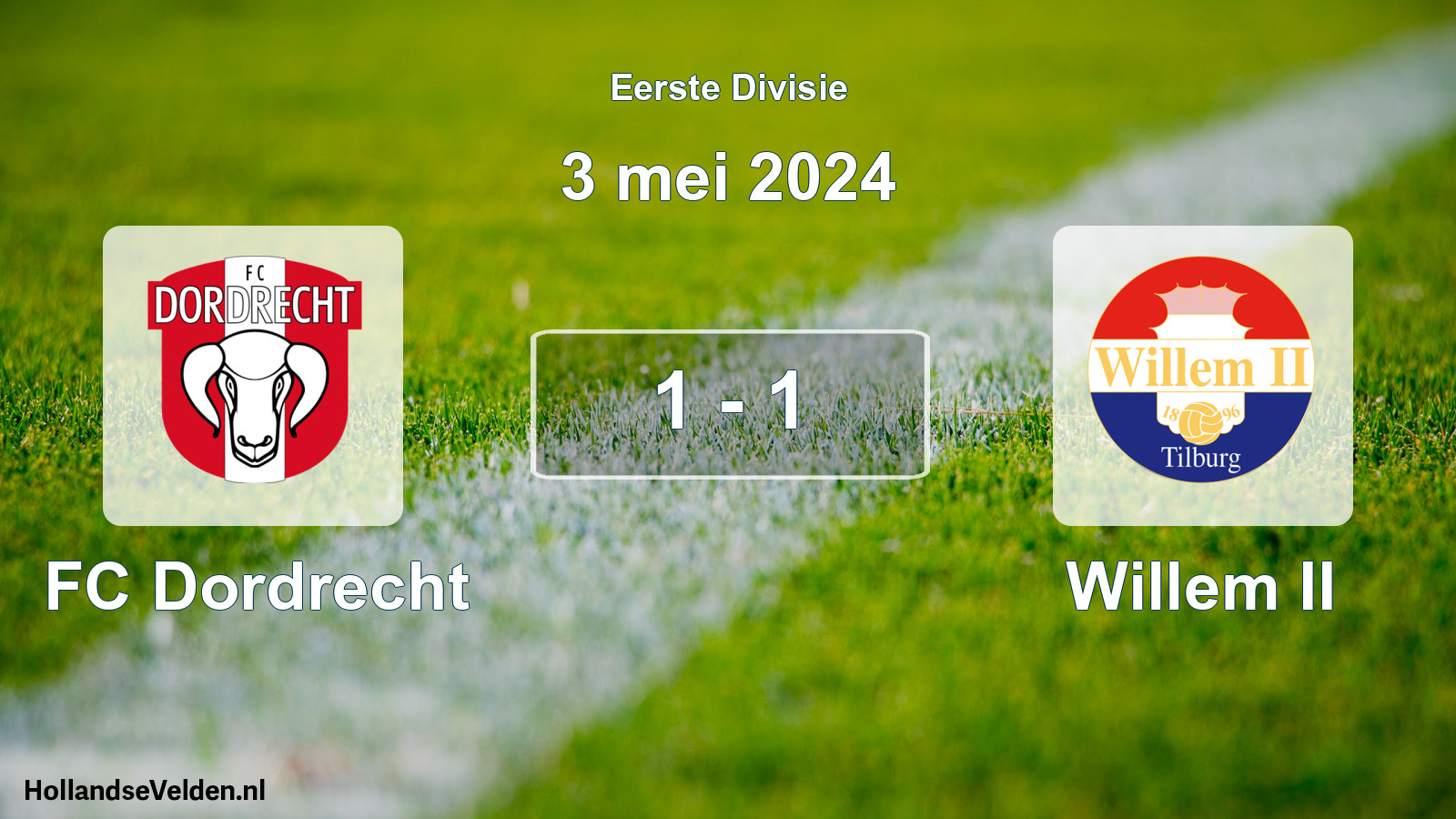 Total number of matches played: FC Dordrecht - Willem II 1 - 1 (3 May 2024)
