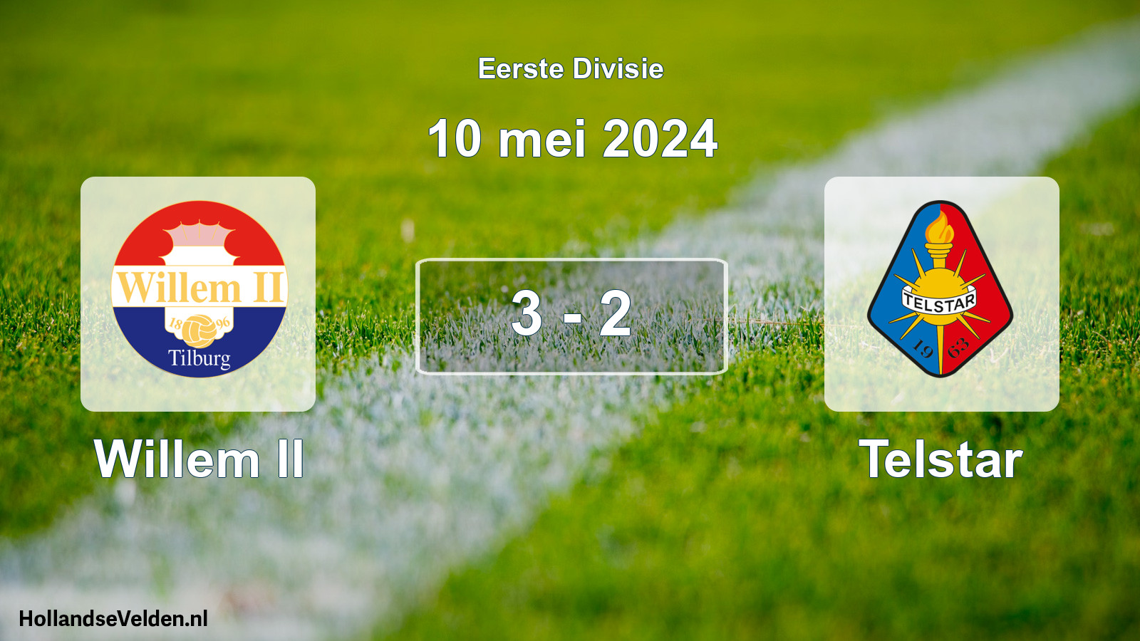 Total number of matches played: Willem II - Telstar 3 - 2 (10 May 2024)