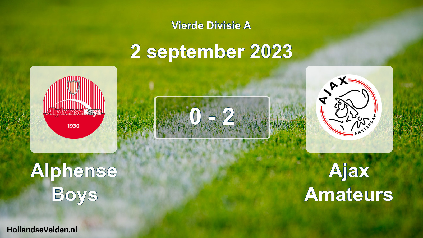 Total number of matches played: Alphense Boys - Ajax Amateurs 0 - 2 (2 September 2023)