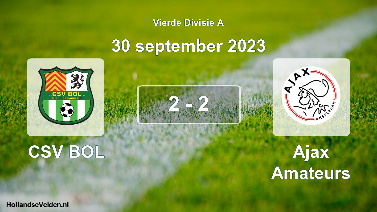 Total number of matches played: CSV BOL - Ajax Amateurs 2 - 2 (30 September 2023)