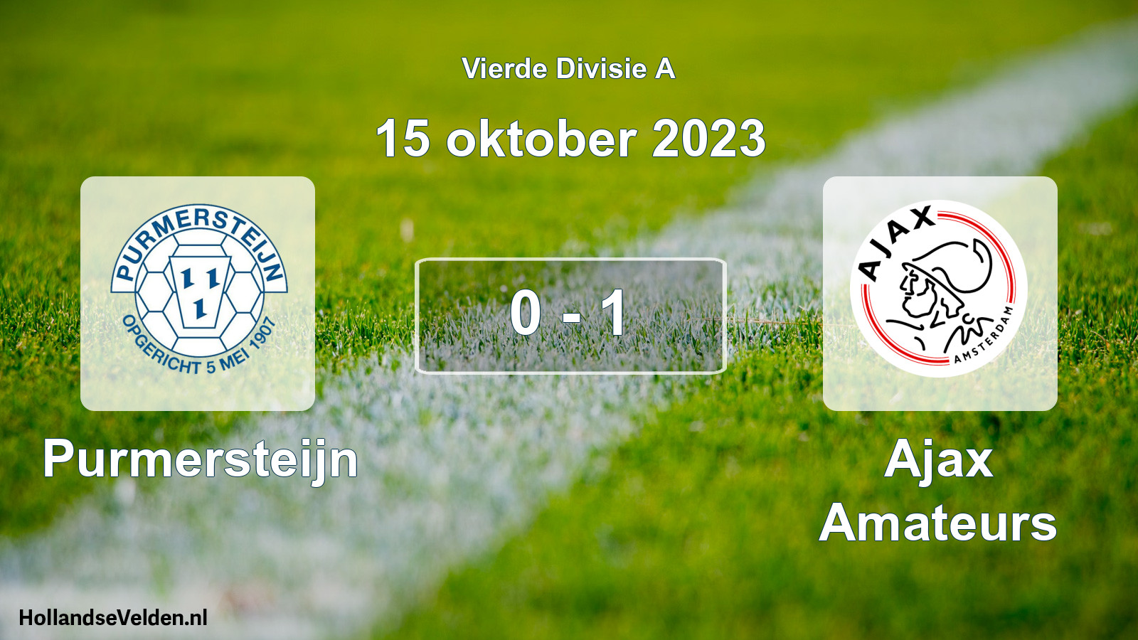 Total number of matches played: Purmersteijn - Ajax Amateurs 0 - 1 (15 October 2023)