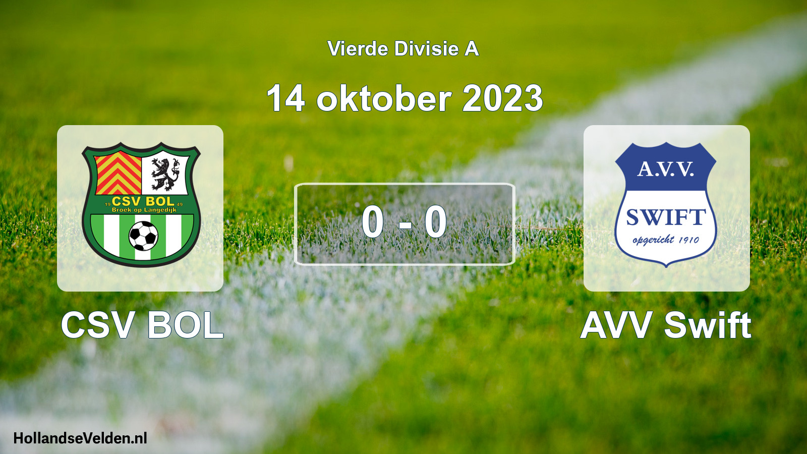 Total number of matches played: CSV BOL - AVV Swift 0 - 0 (14 October 2023)