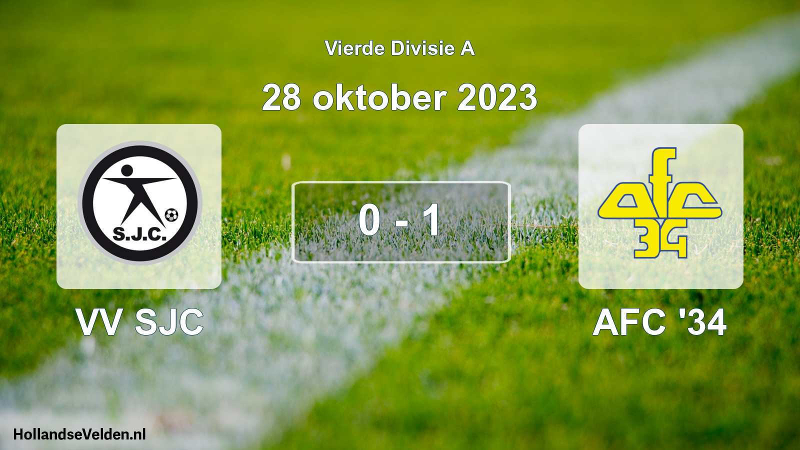 Total number of matches played: VV SJC - AFC '34 0 - 1 (28 October 2023)