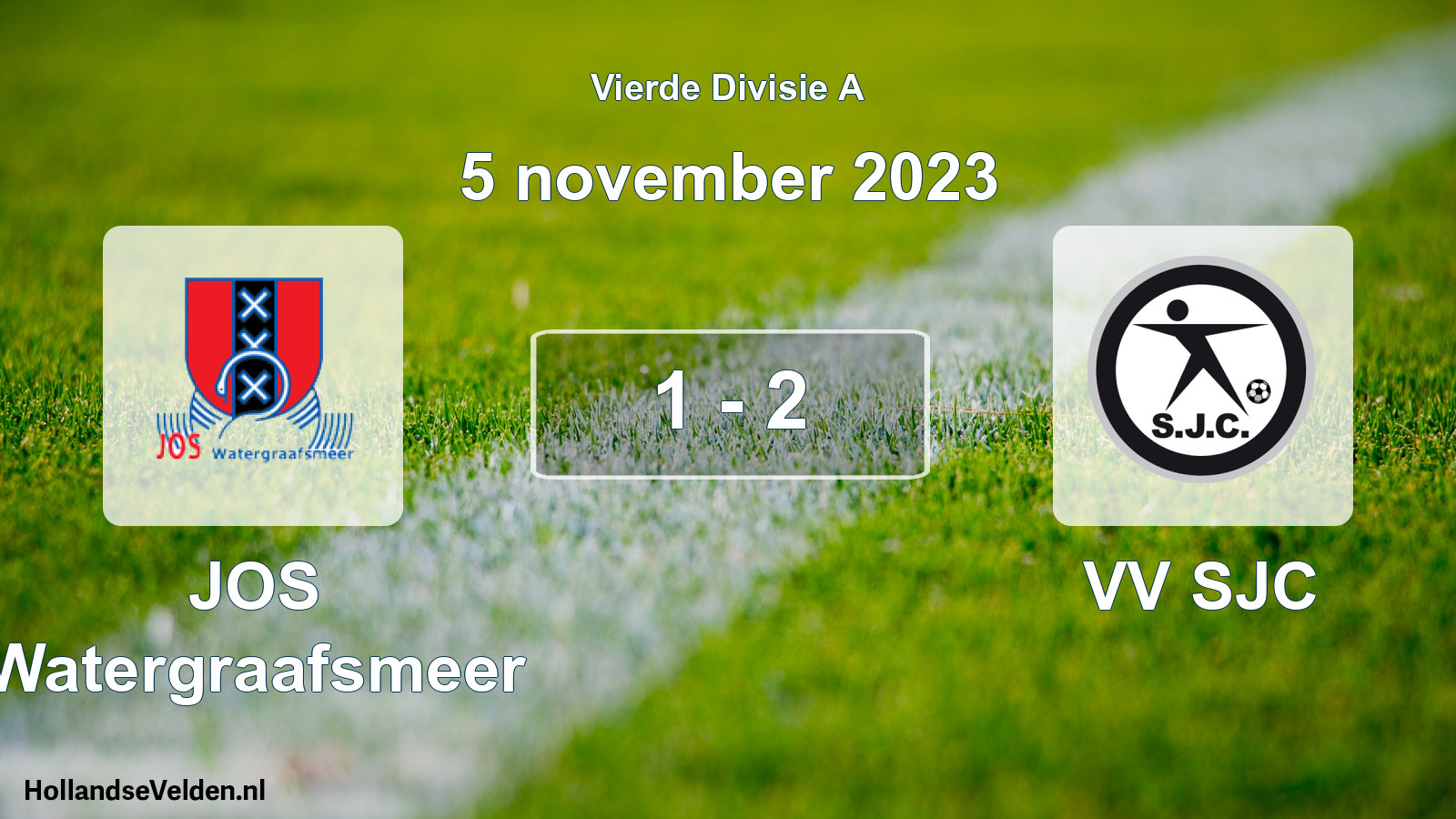 Total number of matches played: JOS Watergraafsmeer - VV SJC 1 - 2 (5 November 2023)