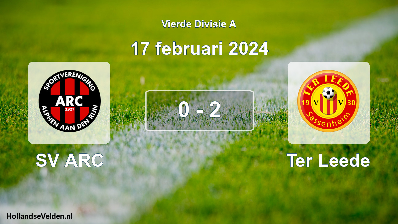 Total number of matches played: SV ARC - Ter Leede 0 - 2 (17 February 2024)