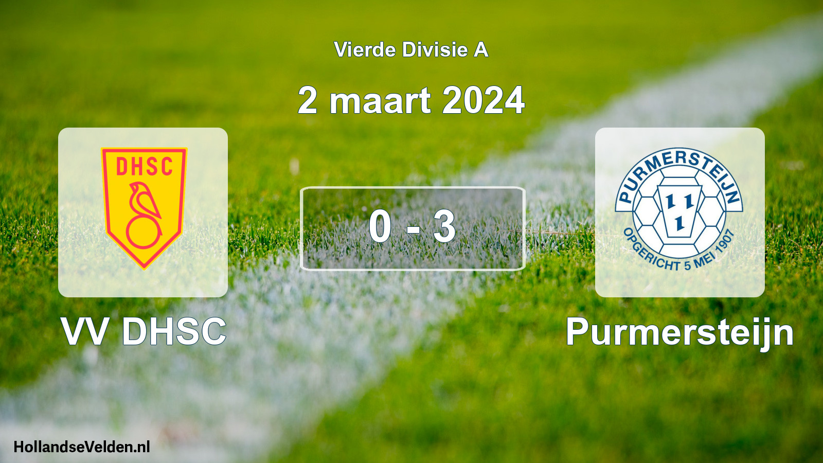 Total number of matches played: VV DHSC - Purmersteijn 0 - 3 (2 March 2024)