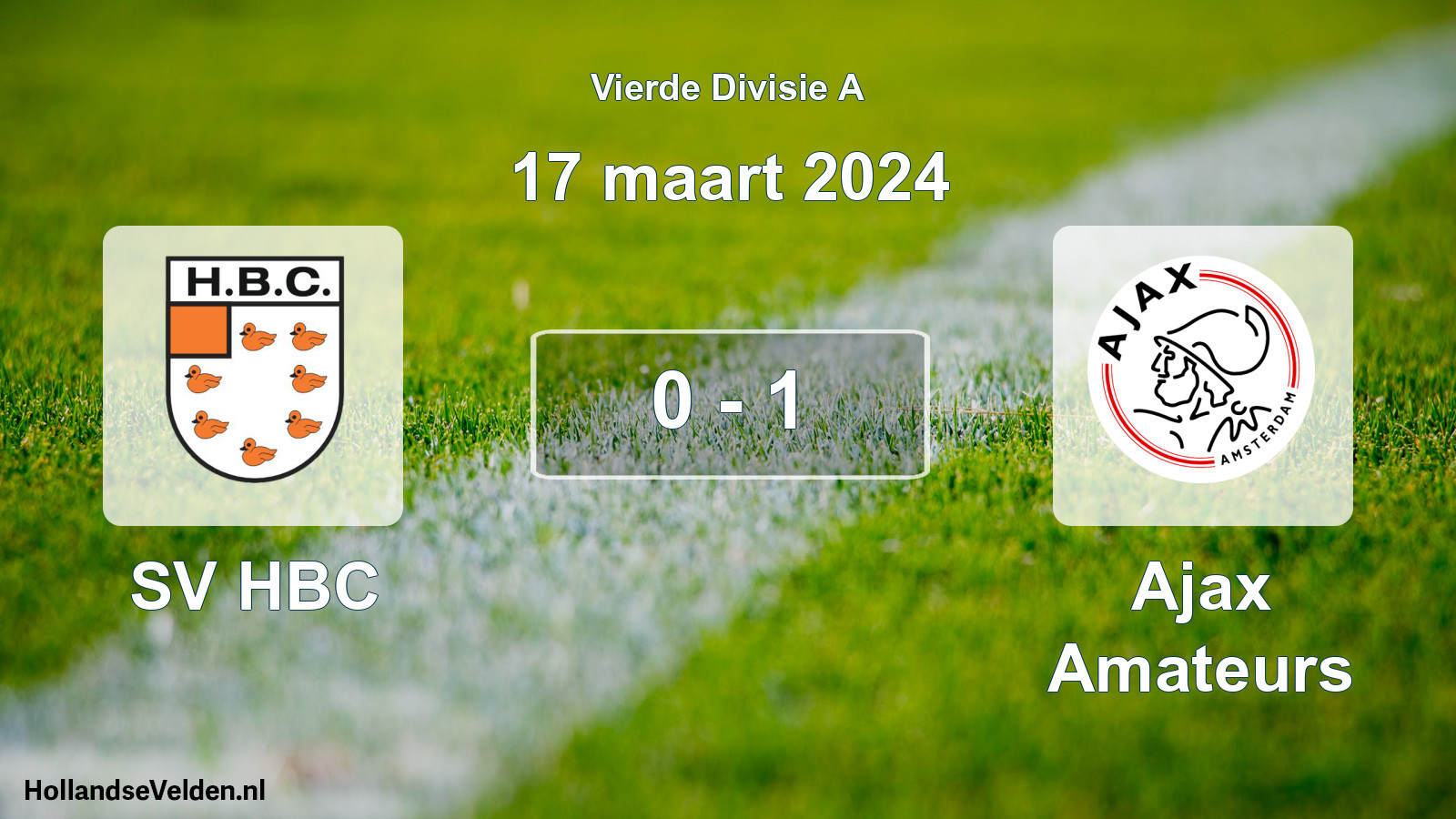 Total number of matches played: SV HBC - Ajax Amateurs 0 - 1 (17 March 2024)