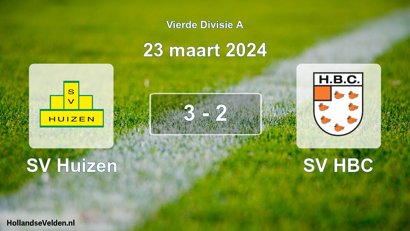 Total number of matches played: SV Huizen - SV HBC 3 - 2 (23 March 2024)