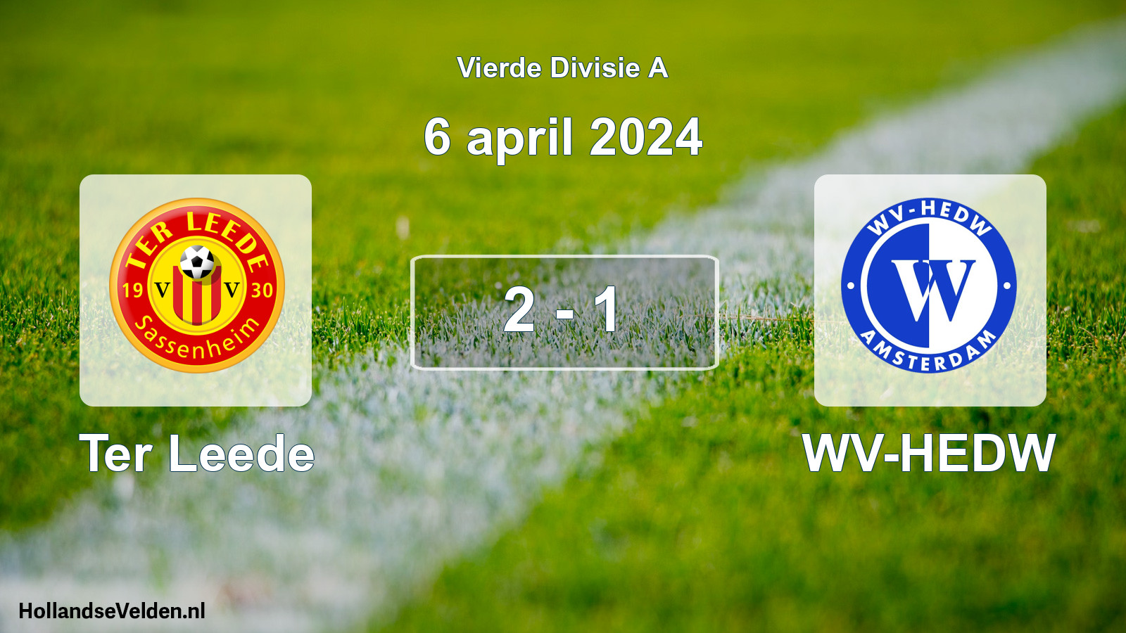 Total number of matches played: Ter Leede - WV-HEDW 2 - 1 (6 April 2024)