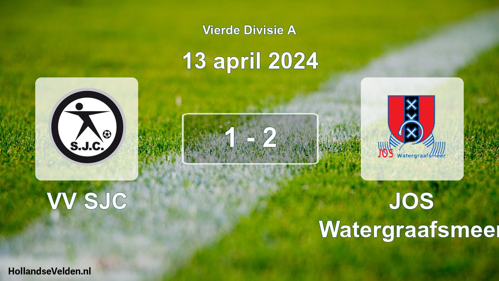 Total number of matches played: VV SJC - JOS Watergraafsmeer 1 - 2 (13 April 2024)