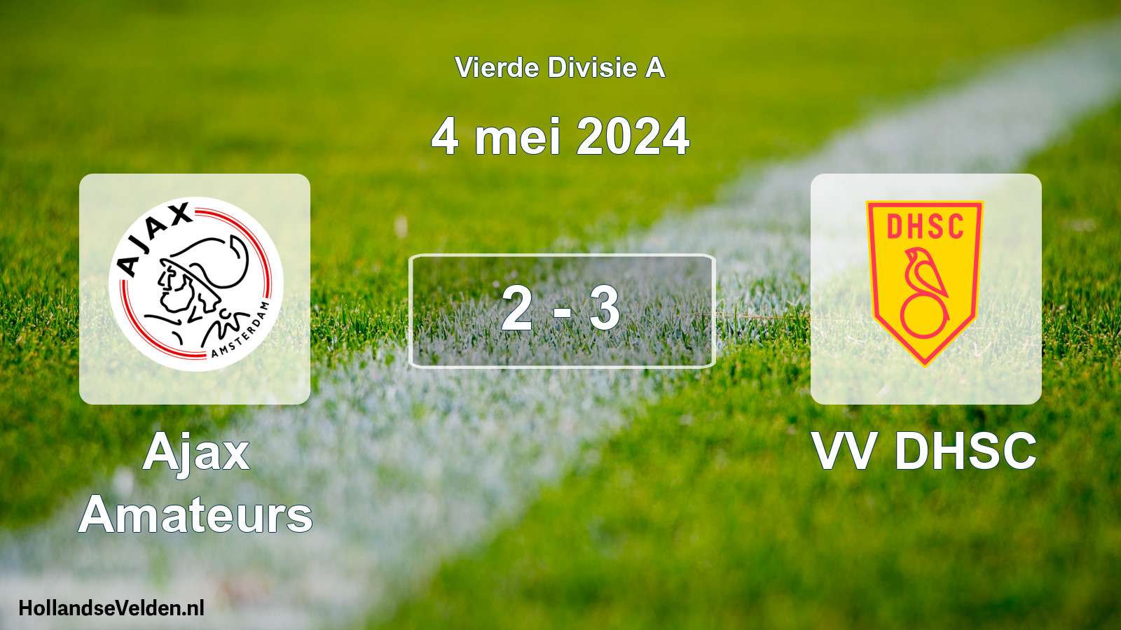 Total number of matches played: Ajax Amateurs - VV DHSC 2 - 3 (4 May 2024)