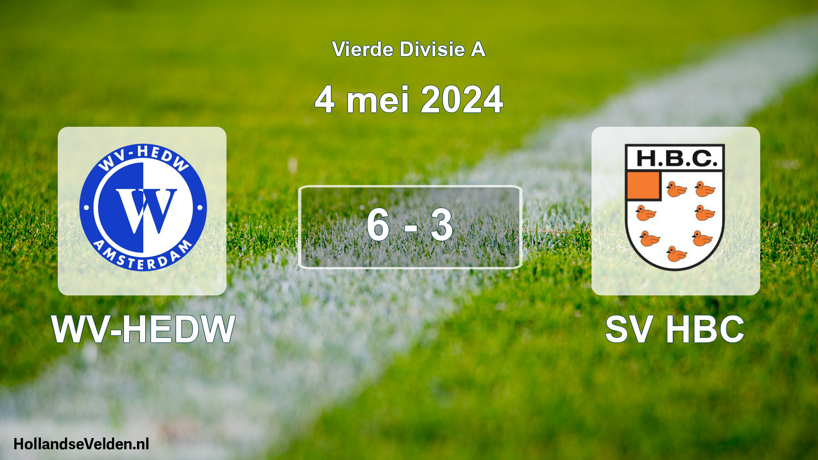 Total number of matches played: WV-HEDW - SV HBC 6 - 3 (4 May 2024)