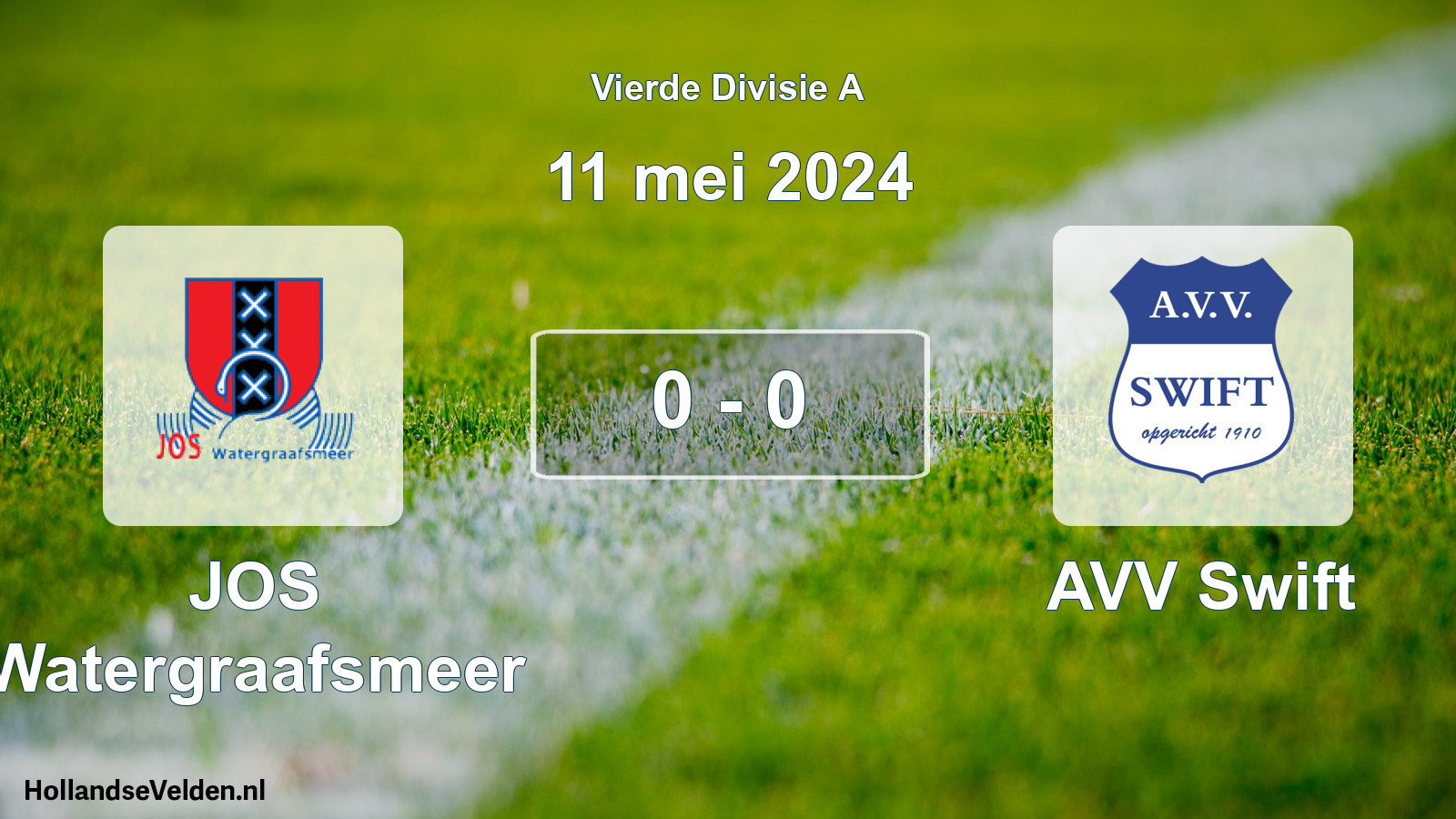 Total number of matches played: JOS Watergraafsmeer - AVV Swift 0 - 0 (11 May 2024)