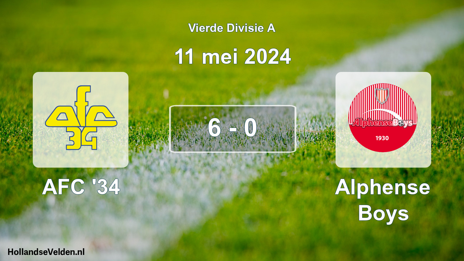 Total number of matches played: AFC '34 - Alphense Boys 6 - 0 (11 May 2024)