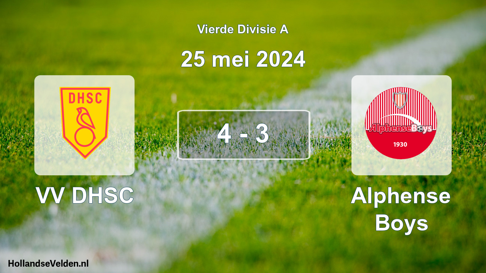 Total number of matches played: VV DHSC - Alphense Boys 4 - 3 (25 May 2024)