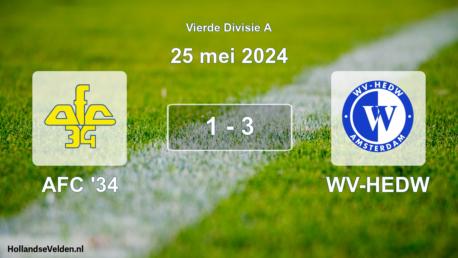 Total number of matches played: AFC '34 - WV-HEDW 1 - 3 (25 May 2024)