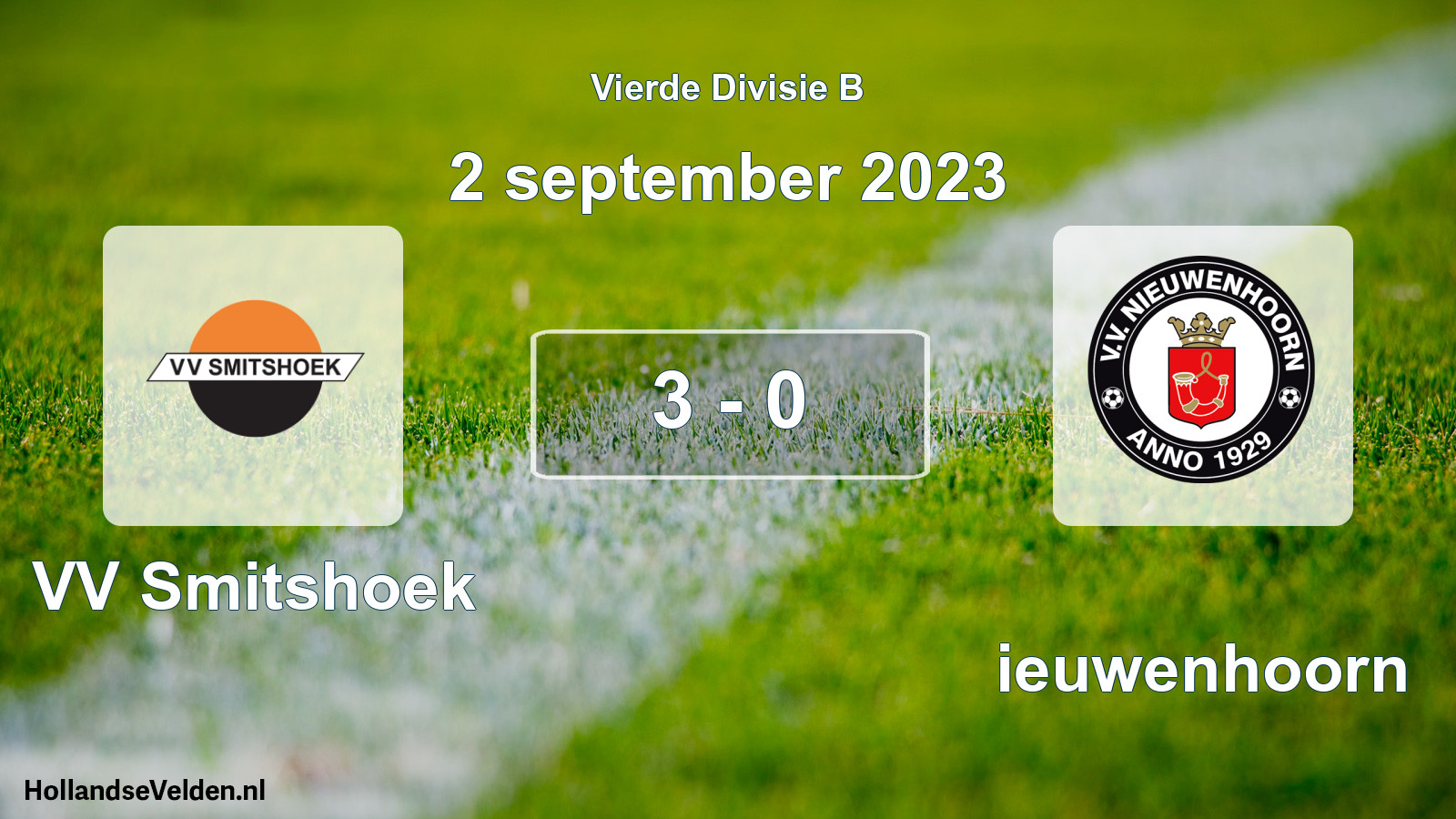 Total number of matches played: VV Smitshoek - Nieuwenhoorn 3 - 0 (2 September 2023)