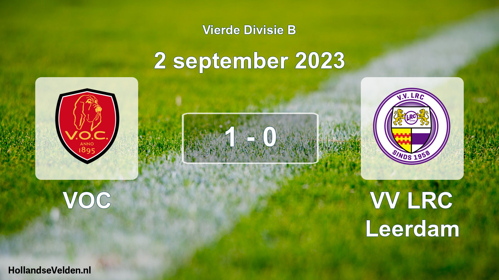 Total number of matches played: VOC - VV LRC Leerdam 1 - 0 (2 September 2023)