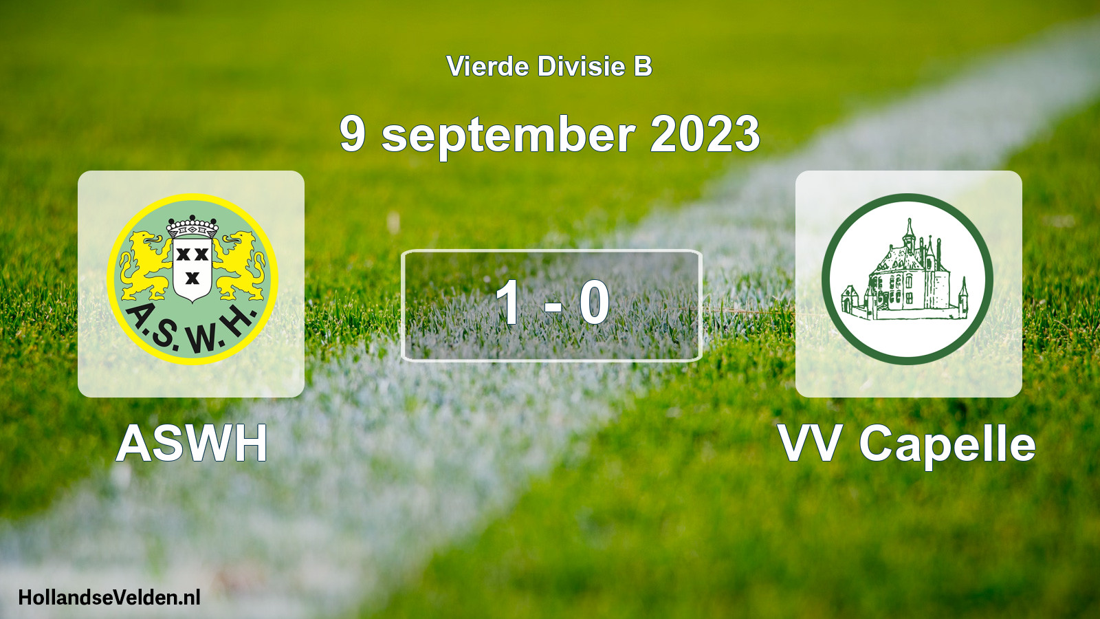 Total number of matches played: ASWH - VV Capelle 1 - 0 (9 September 2023)