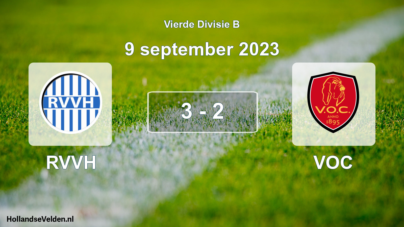 Total number of matches played: RVVH - VOC 3 - 2 (9 September 2023)