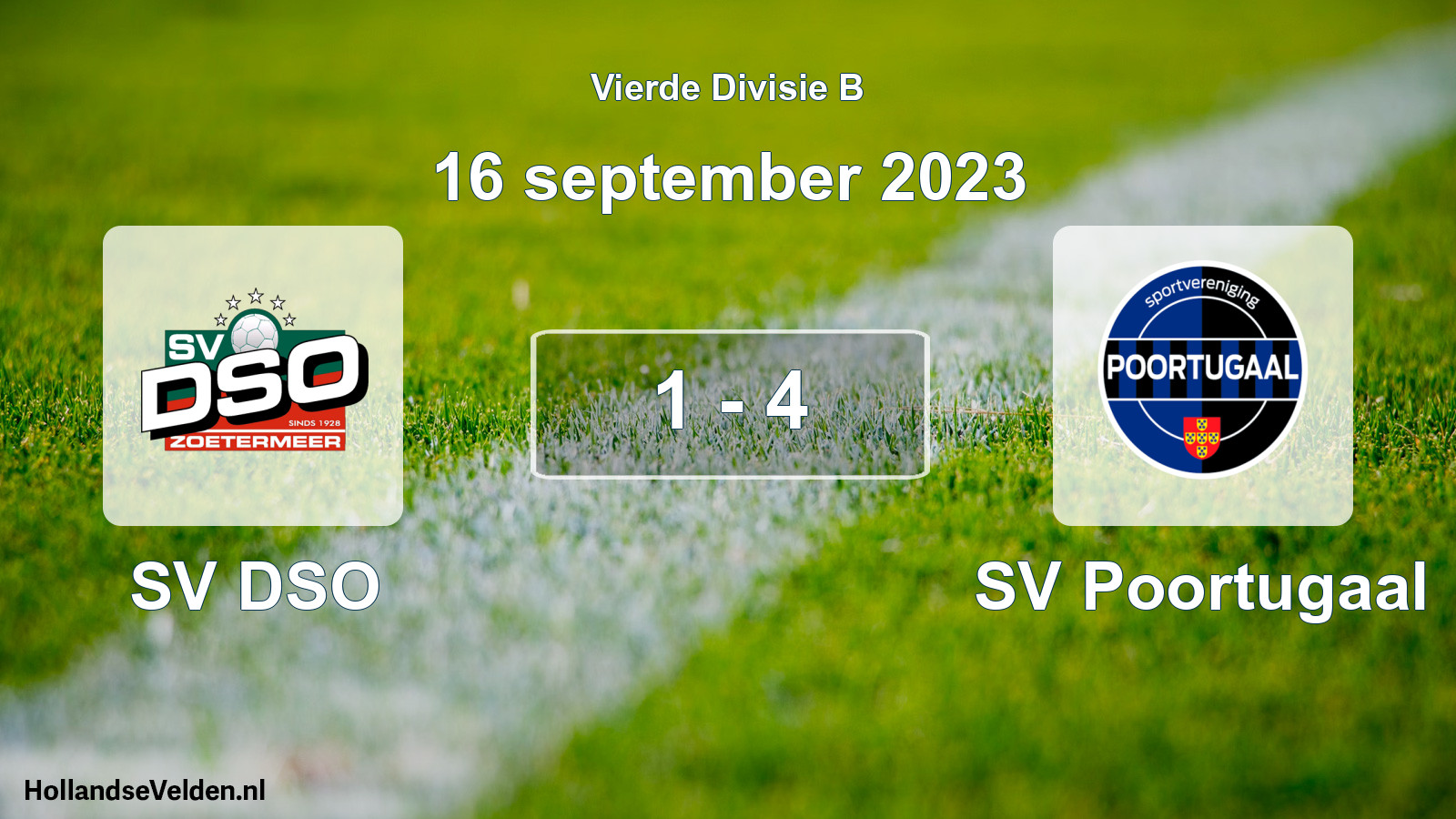 Total number of matches played: SV DSO - SV Poortugaal 1 - 4 (16 September 2023)
