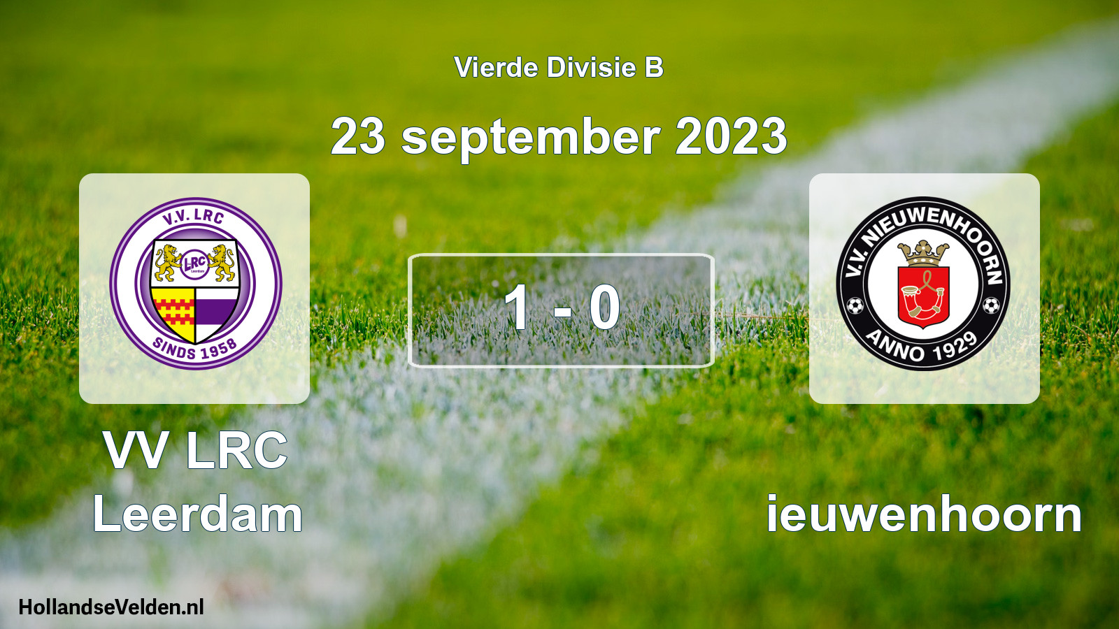 Total number of matches played: VV LRC Leerdam - Nieuwenhoorn 1 - 0 (23 September 2023)